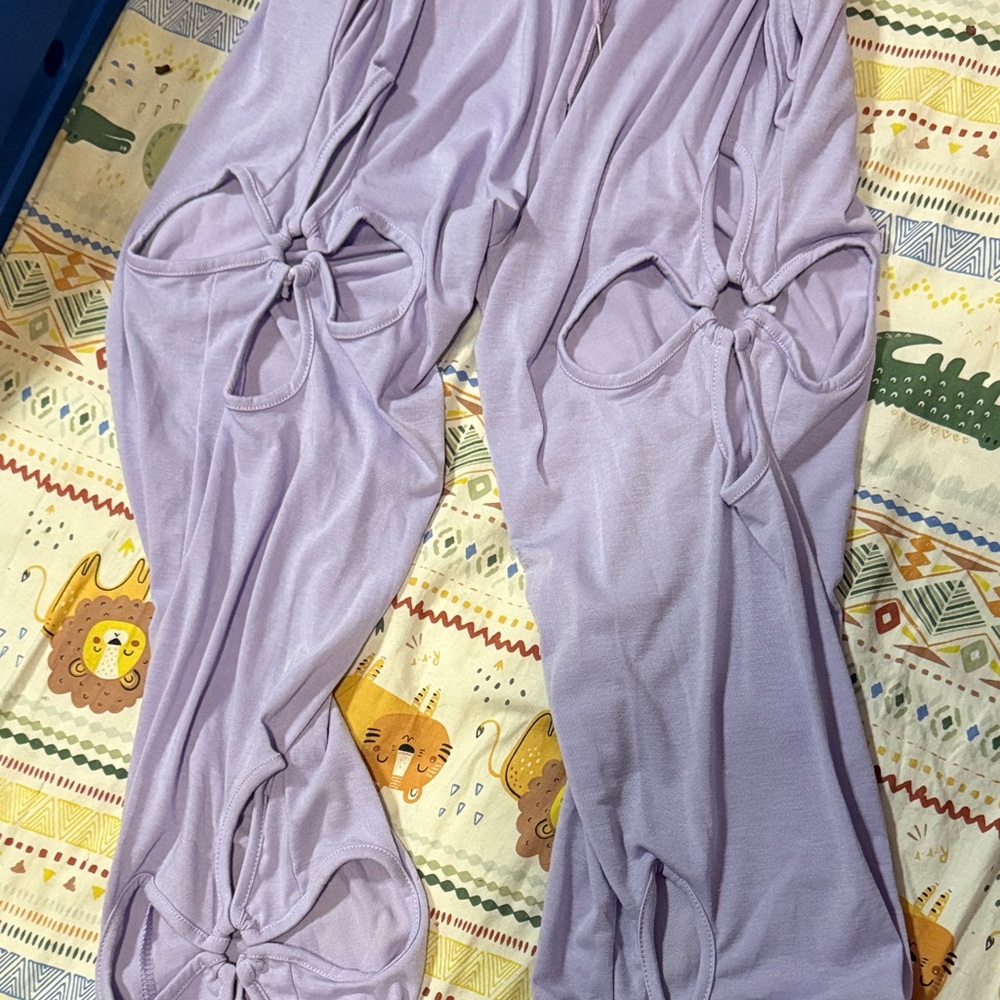 Lavender Cut-Out Pants